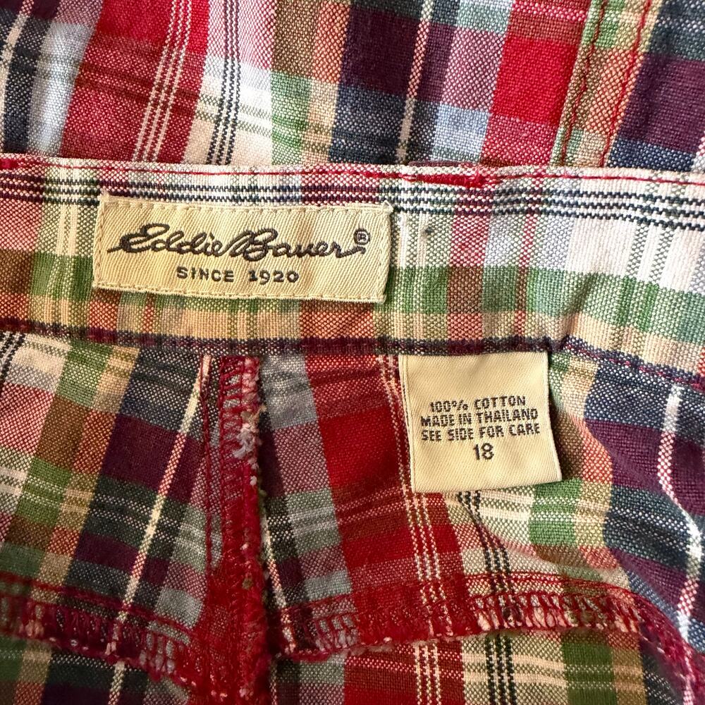 Vtg Y2K 2000s Red Plaid Mini Skirt Plus Size 18 Preppy Academia - Picture 6 of 7